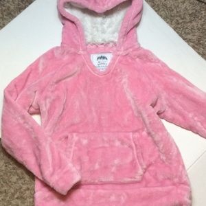 Cuddly plush pullover hoodie
